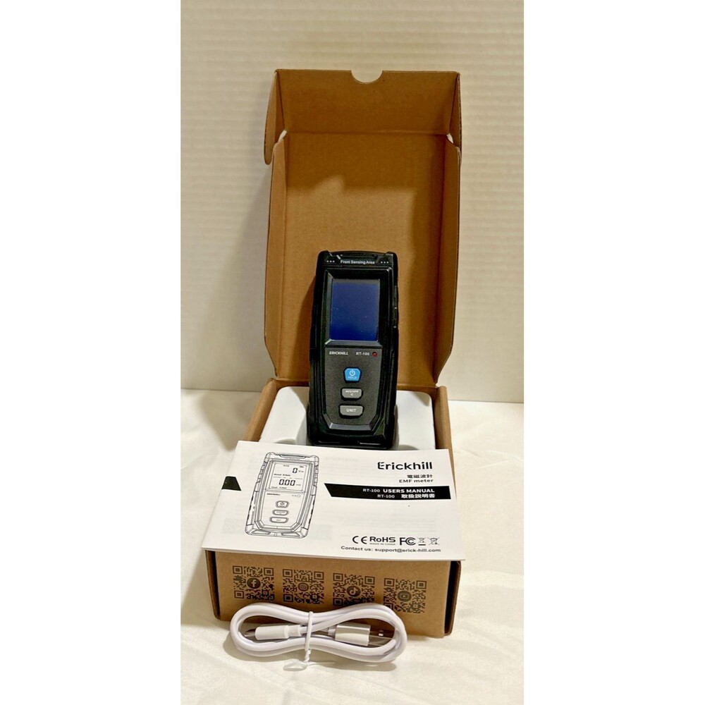 Erickhill RT-100 Digital EMF Tester Electromagnetic Field Radiation Detector Box